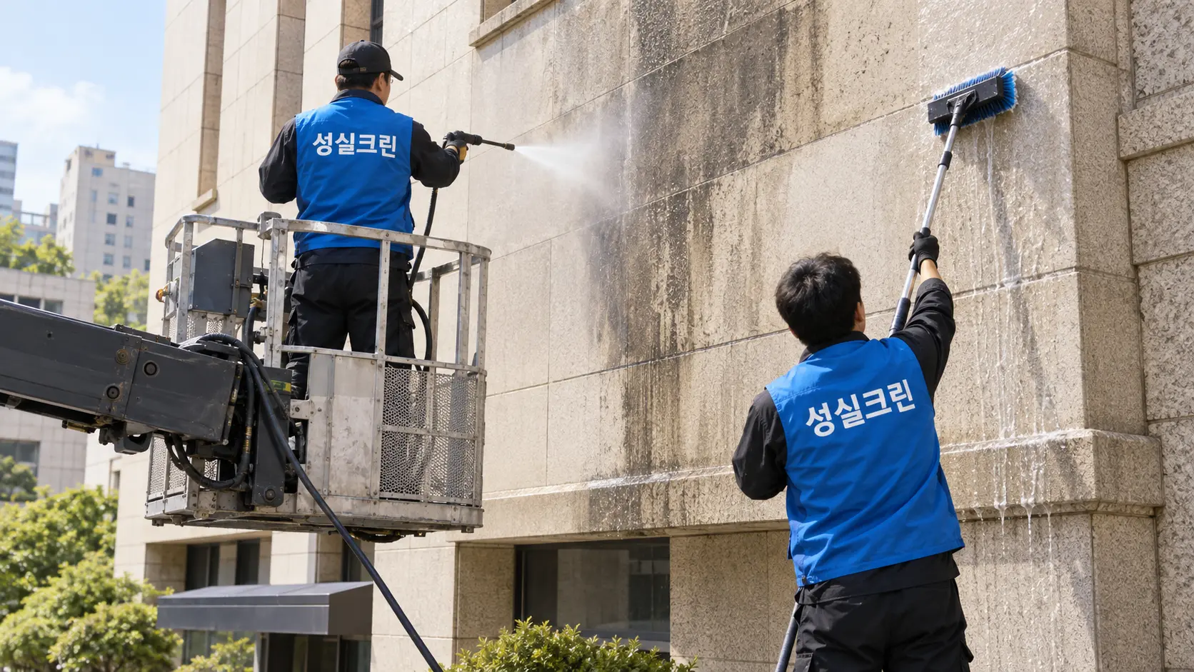 제주 건물외벽청소 전문업체 성실크린