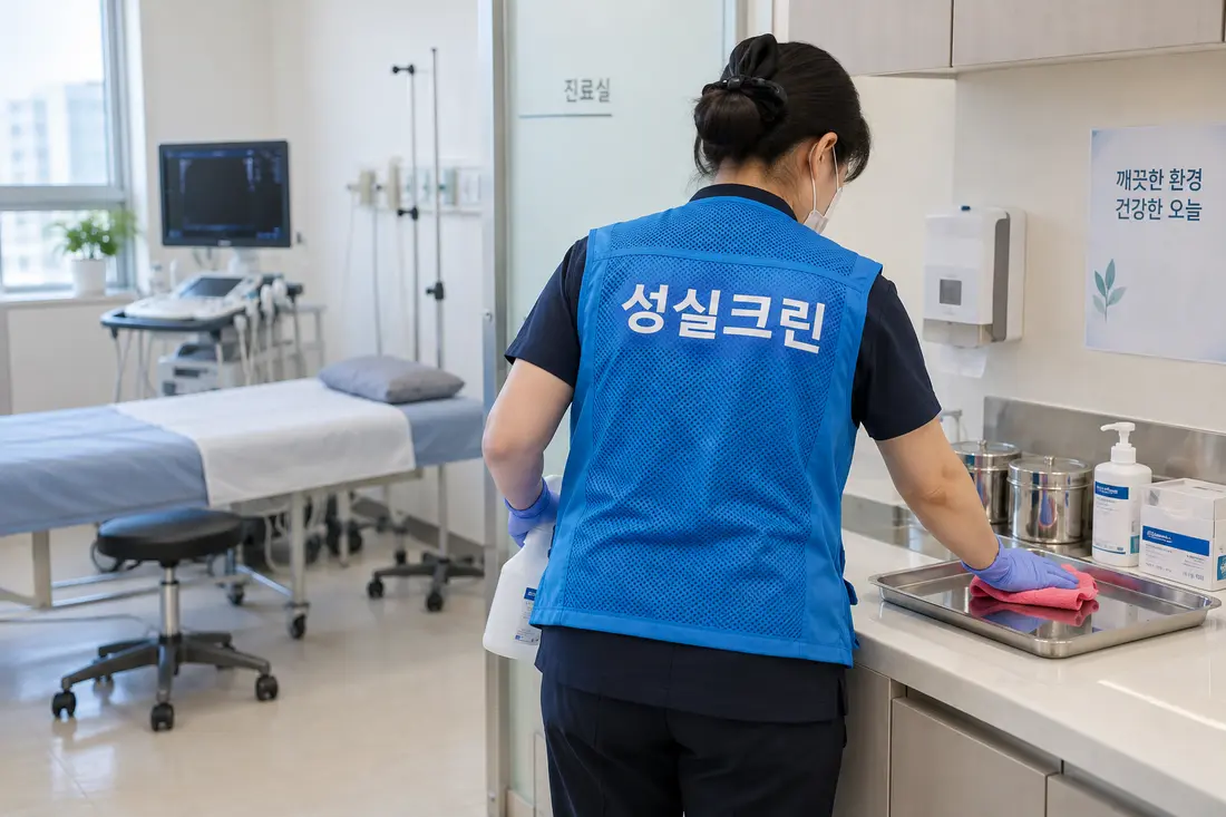 성실크린 병원·동물병원·한의원 청소 작업 현장