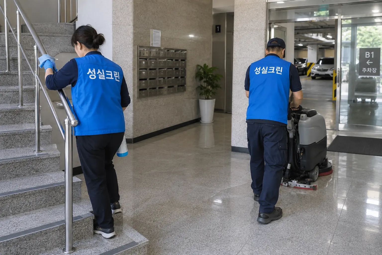 광주 주차장청소 전문업체 성실크린